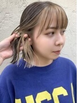 ヒート バイ アンカットラウンジ 渋谷(HEAT by UNCUT&LOUNGE) ミルクティーカラー/インナーカラー/ケアブリーチ/ハイライト