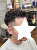 フェード ツーブロック パーマ