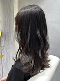 ロング×グレージュ
