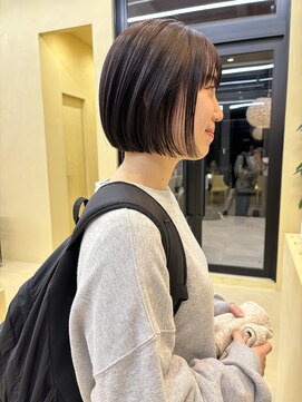 スニュウ(snuw) 【snuw__hotaru】透明感カラーオリーブカラーボブ