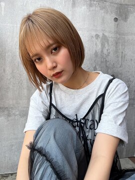 レゴ(REGO) #切りっぱなしボブ美髪ピンクブラウンベリーショート