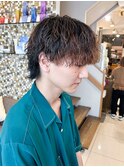 メンズマッシュウルフツイストスパイラルパーマ☆横浜