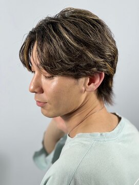 ヒロギンザ 新橋銀座口店(HIRO GINZA) センターパートメッシュスタイル