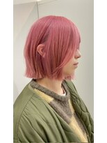サクラ オモテサンドウ(SAKURA) 切りっぱなしボブ×ハイトーンピンク/表参道