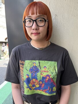 ソイ コンク 下北沢(soi conc) ペールオレンジ/ナチュラルオレンジ/きりっぱなしボブ