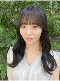 【 顔まわりカット 】オリーブグレージュ 艶カラー 透明感カラー