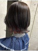 アプリコットオレンジくびれヘアハイライトカラー熊本