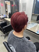 アジールヘア 赤羽駅南口店(agir hair)&nbsp;メンズブリーチダブルカラービビットレッド(赤羽/赤羽/赤羽南口)