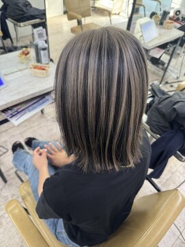 アジールヘア 所沢プロペ通り店(agir hair) アンブレラカラーグレージュハイライトイメチェン似合わせカット