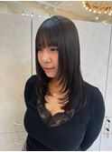 簡単◎1カールミディアムレイヤー×時短ヘア