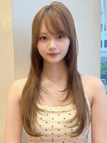 バイオレット 表参道店(Violet) 顔周りカットミディアムレイヤーハッシュカットシースルーバング