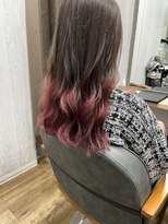 テーラヘアー 袖ヶ浦2号店(TELA HAIR) コテ巻きロング×ピンクグラデーション