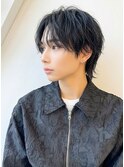 ツーブロックナチュラルセンターパート