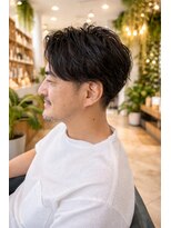 ディスコ(disco)&nbsp;センターパート韓国マッシュニュアンスパーマ