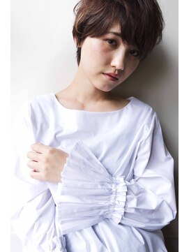 ヘアデザイン ソラ(Sola) モードヘア ふんわりパーマレトロショート ブラウン