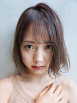 アルバム 銀座(ALBUM GINZA) ピュアボブ_セシルカットココアブラウンフリンジウェーブ_27745