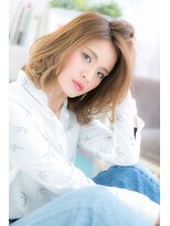 ミック ヘアアンドメイク アップ 駒込店(miq Hair&Make up) クールなかきあげ前髪!ブリーチオンカラー格上げ大人ボブ