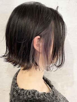 シェリッシュ ノース(Sheriche North) インナーカラー×ホワイトパープル【ブリーチ1回】