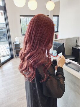 チェレ ロッソ 金剛店(Chere rosso) ダブルカラーで作るチェリーピンク