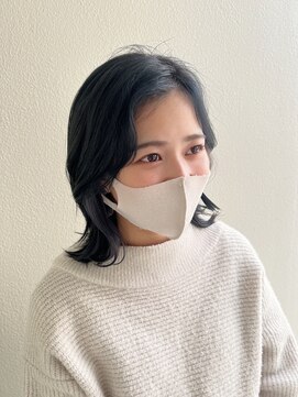 ゴットフロー(GOTTO FLOW) 外ハネくびれミディアム!!インナーカラーグレー