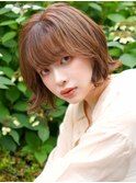  【La fith】ニュアンスベージュ×外ハネボブ