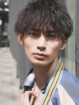 アルファ 新宿(alpha) サーフカール/ 刈り上げセンターパート/ブルーブラック[新宿駅]