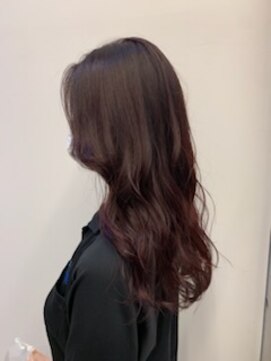 アチーブリス(achieve Liss) 暗髪ニュアンスカシスカラー暖色系 大人ウェーブロング