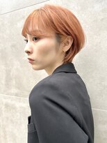 センスヘア(SENSE Hair)&nbsp;オレンジカラー×ショートボブ