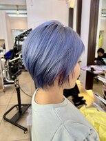 ヘアアーク(HAIR arc) ハイトーンカラー#綾波レイ#コバルトブルーシルバー#ブリーチ