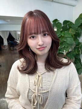 インビテーション(invitation) フェイスフレーミング ピンク×ピンク ワイドバング