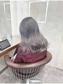 アッシュグレー/髪質改善/ダブルカラー/ケアブリーチ/10代20代
