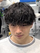 オーシャントーキョー 仙台(OCEAN TOKYO)&nbsp;波巻きスパイラルマッシュ刈り上げツーブロック黒髪ニュアンス