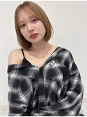 くすみベージュマロンベージュホワイトブロンド細めハイライト