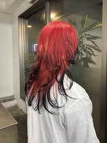 レコ 渋谷(LECO) レッド×ブラックのロングレイヤー