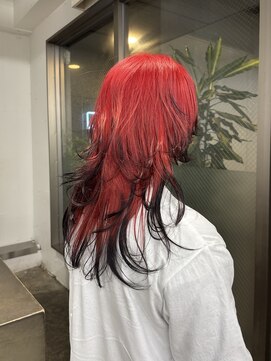 レコ 渋谷(LECO) レッド×ブラックのロングレイヤー