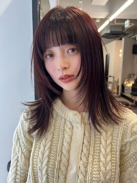 シティ(sity.) ブリーチなしカラー　暖色カラー　顔まわりレイヤー　天神大名