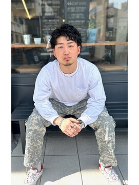 クフィア メンズヘアー カンポ 難波店(CUFFIA MEN'S HAIR CAMPO) ツイストスパイラルパーマスペインカールダークアッシュマンバン