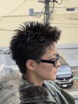 ビカムメンズヘアー 栄店(become men's hair)&nbsp;スパイキーショートピンパーマアクティブショート短髪ショート