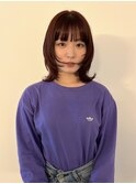 ハッシュカット×ワインレッド