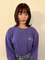 カルテ(QUARTE) ハッシュカット×ワインレッド