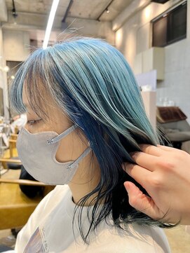 ココ 西葛西南口店(COコ) スカイブルー×ブルーブラック|アンブレラカラー|西葛西インナー