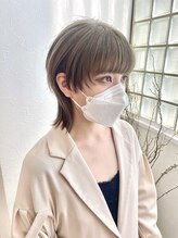 ロマーリ 岡山店(LOMARLIE) 30代40代ショート白髪ぼかしハイライトウルフレイヤー