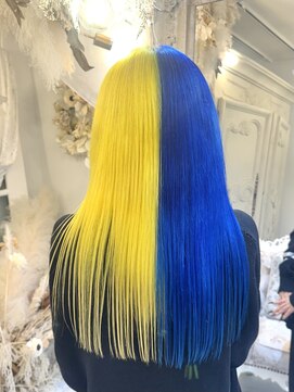 イエロー/ブルー/デザインカラー/ハイトーン/ツートンカラー