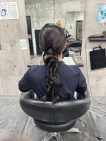 コワファースト長崎シャンプーボーイ 2nd(COIFF1RST 長崎 SHAMPOO BOY)&nbsp;タイトアレンジ 編みおろしアレンジ お呼ばれアレンジ