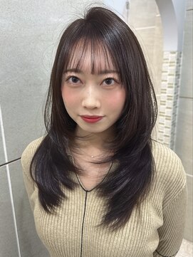 アンジェリカラボ 梅田店(ANGELICA LABO) 韓国風レイヤー×オリーブグレージュ