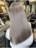 シアーグレージュブリーチカラーダブルカラーシールエクステ