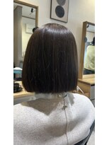 ジョワイユヘアーデザイン(Joyeux)&nbsp;joyeuxぱつっとボブ／ナチュラル透明感カラー【盛本彩乃】