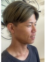 ヘアージン 野々市(hair Jin)&nbsp;センターパート＋ブロンドスモーキー