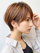 アムール稲田堤(amour)&nbsp;小顔透明感◎ミルクティーブラウンボブ×レイヤーウルフカット
