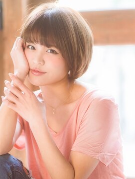 トレ(TRE) TRE南流山　ミルクティーベージュ☆丸みショートボブu